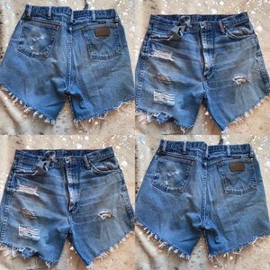 Distressed Denim Jean Shorts